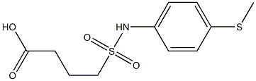 4-{[4-(methylsulfanyl)phenyl]sulfamoyl}butanoic acid Structure