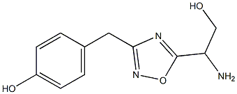 4-{[5-(1-amino-2-hydroxyethyl)-1,2,4-oxadiazol-3-yl]methyl}phenol 구조식 이미지