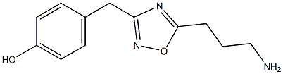 4-{[5-(3-aminopropyl)-1,2,4-oxadiazol-3-yl]methyl}phenol 구조식 이미지