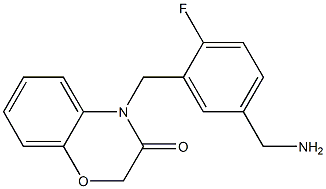 4-{[5-(aminomethyl)-2-fluorophenyl]methyl}-3,4-dihydro-2H-1,4-benzoxazin-3-one 구조식 이미지