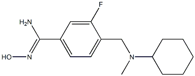 4-{[cyclohexyl(methyl)amino]methyl}-3-fluoro-N'-hydroxybenzenecarboximidamide Structure