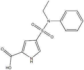 4-{[ethyl(phenyl)amino]sulfonyl}-1H-pyrrole-2-carboxylic acid Structure