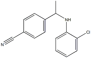 4-{1-[(2-chlorophenyl)amino]ethyl}benzonitrile Structure