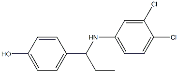 4-{1-[(3,4-dichlorophenyl)amino]propyl}phenol Structure