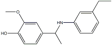 4-{1-[(3-ethylphenyl)amino]ethyl}-2-methoxyphenol Structure