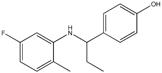 4-{1-[(5-fluoro-2-methylphenyl)amino]propyl}phenol 구조식 이미지