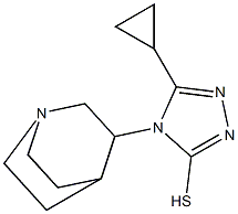 4-{1-azabicyclo[2.2.2]octan-3-yl}-5-cyclopropyl-4H-1,2,4-triazole-3-thiol 구조식 이미지