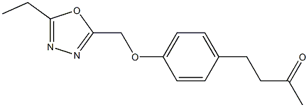 4-{4-[(5-ethyl-1,3,4-oxadiazol-2-yl)methoxy]phenyl}butan-2-one 구조식 이미지