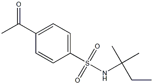 4-acetyl-N-(2-methylbutan-2-yl)benzene-1-sulfonamide Structure