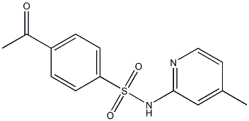 4-acetyl-N-(4-methylpyridin-2-yl)benzene-1-sulfonamide Structure