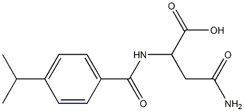 4-amino-2-[(4-isopropylbenzoyl)amino]-4-oxobutanoic acid Structure