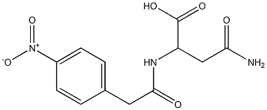 4-amino-2-{[(4-nitrophenyl)acetyl]amino}-4-oxobutanoic acid Structure