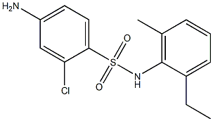 4-amino-2-chloro-N-(2-ethyl-6-methylphenyl)benzene-1-sulfonamide Structure
