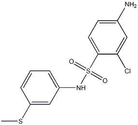 4-amino-2-chloro-N-[3-(methylsulfanyl)phenyl]benzene-1-sulfonamide Structure