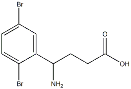 4-amino-4-(2,5-dibromophenyl)butanoic acid 구조식 이미지