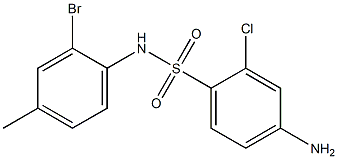 4-amino-N-(2-bromo-4-methylphenyl)-2-chlorobenzene-1-sulfonamide 구조식 이미지