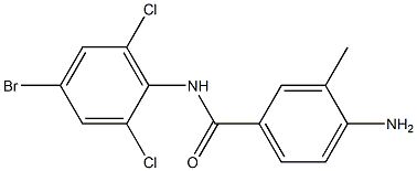 4-amino-N-(4-bromo-2,6-dichlorophenyl)-3-methylbenzamide 구조식 이미지