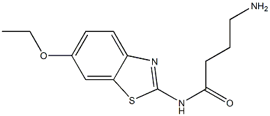 4-amino-N-(6-ethoxy-1,3-benzothiazol-2-yl)butanamide 구조식 이미지