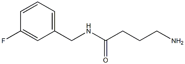 4-amino-N-[(3-fluorophenyl)methyl]butanamide 구조식 이미지