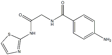 4-amino-N-[2-oxo-2-(1,3-thiazol-2-ylamino)ethyl]benzamide 구조식 이미지