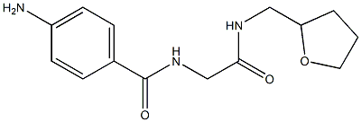 4-amino-N-{2-oxo-2-[(tetrahydrofuran-2-ylmethyl)amino]ethyl}benzamide 구조식 이미지