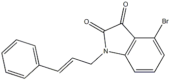 4-bromo-1-(3-phenylprop-2-en-1-yl)-2,3-dihydro-1H-indole-2,3-dione 구조식 이미지