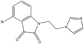 4-bromo-1-[2-(1H-imidazol-1-yl)ethyl]-2,3-dihydro-1H-indole-2,3-dione Structure