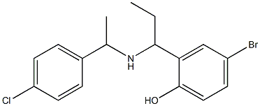 4-bromo-2-(1-{[1-(4-chlorophenyl)ethyl]amino}propyl)phenol 구조식 이미지