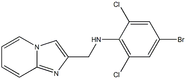 4-bromo-2,6-dichloro-N-{imidazo[1,2-a]pyridin-2-ylmethyl}aniline 구조식 이미지