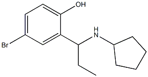 4-bromo-2-[1-(cyclopentylamino)propyl]phenol 구조식 이미지