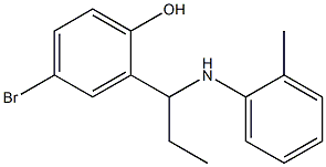4-bromo-2-{1-[(2-methylphenyl)amino]propyl}phenol Structure