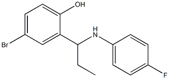 4-bromo-2-{1-[(4-fluorophenyl)amino]propyl}phenol 구조식 이미지