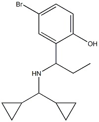 4-bromo-2-{1-[(dicyclopropylmethyl)amino]propyl}phenol 구조식 이미지