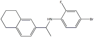 4-bromo-2-fluoro-N-[1-(5,6,7,8-tetrahydronaphthalen-2-yl)ethyl]aniline Structure