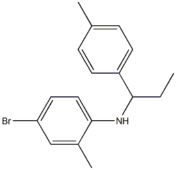 4-bromo-2-methyl-N-[1-(4-methylphenyl)propyl]aniline Structure