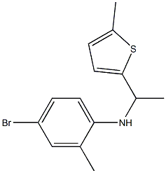 4-bromo-2-methyl-N-[1-(5-methylthiophen-2-yl)ethyl]aniline Structure
