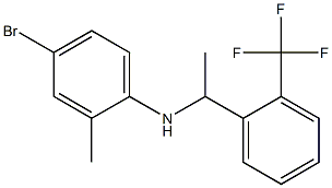 4-bromo-2-methyl-N-{1-[2-(trifluoromethyl)phenyl]ethyl}aniline 구조식 이미지