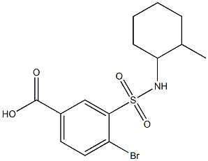 4-bromo-3-[(2-methylcyclohexyl)sulfamoyl]benzoic acid 구조식 이미지