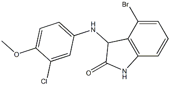 4-bromo-3-[(3-chloro-4-methoxyphenyl)amino]-2,3-dihydro-1H-indol-2-one 구조식 이미지