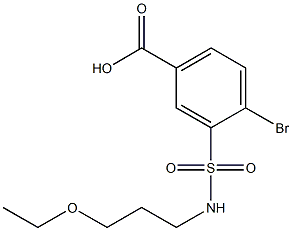 4-bromo-3-[(3-ethoxypropyl)sulfamoyl]benzoic acid Structure