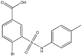 4-bromo-3-[(4-methylphenyl)sulfamoyl]benzoic acid Structure