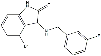 4-bromo-3-{[(3-fluorophenyl)methyl]amino}-2,3-dihydro-1H-indol-2-one 구조식 이미지