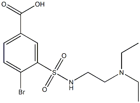 4-bromo-3-{[2-(diethylamino)ethyl]sulfamoyl}benzoic acid 구조식 이미지