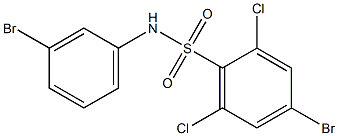 4-bromo-N-(3-bromophenyl)-2,6-dichlorobenzene-1-sulfonamide Structure