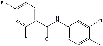 4-bromo-N-(3-chloro-4-methylphenyl)-2-fluorobenzamide 구조식 이미지