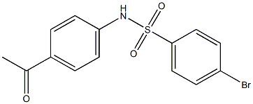 4-bromo-N-(4-acetylphenyl)benzene-1-sulfonamide 구조식 이미지