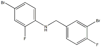 4-bromo-N-[(3-bromo-4-fluorophenyl)methyl]-2-fluoroaniline Structure