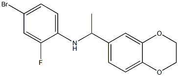4-bromo-N-[1-(2,3-dihydro-1,4-benzodioxin-6-yl)ethyl]-2-fluoroaniline 구조식 이미지