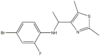 4-bromo-N-[1-(2,5-dimethyl-1,3-thiazol-4-yl)ethyl]-2-fluoroaniline 구조식 이미지