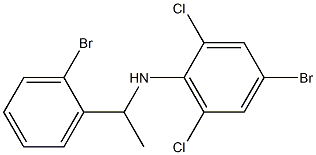 4-bromo-N-[1-(2-bromophenyl)ethyl]-2,6-dichloroaniline Structure